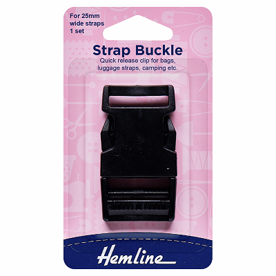 H454.25.B Strap Buckle: 25mm: Black..